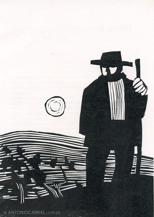Ilustração de Nuno Barreto para Poemas Durienses de António Cabral, livro de poesia sobre o Douro natal de António Cabral