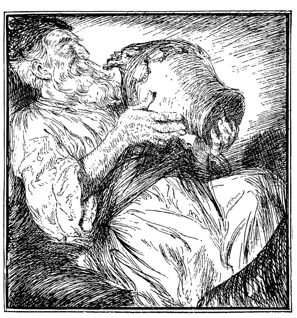 Edmund J Sullivan, ilustração para o Rubáiyát de Omar Khayyam